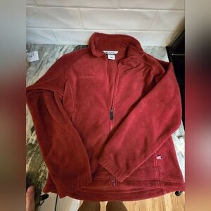 Columbia fleece zip up jacket. Women's size S in Red